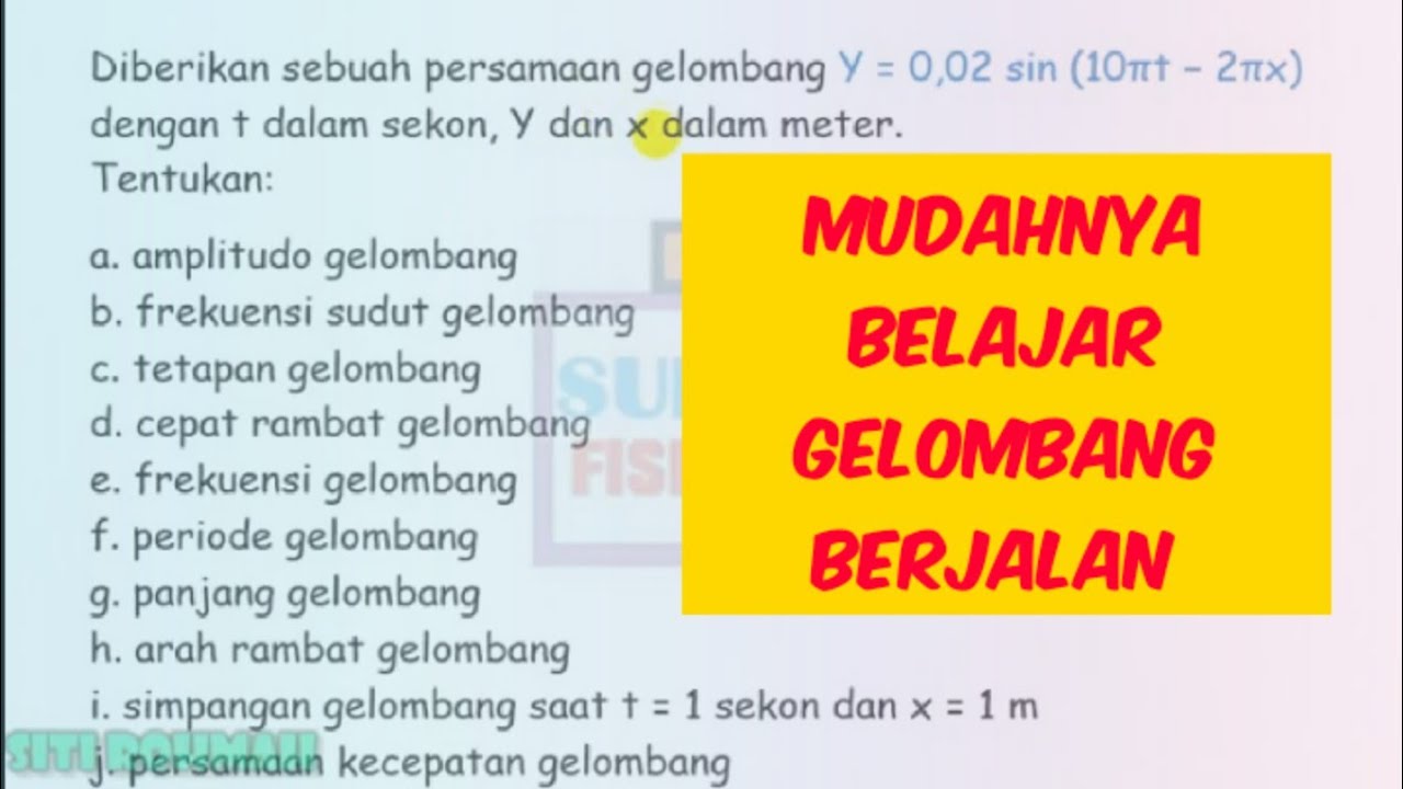 GELOMBANG BERJALAN - FISIKA SMA
