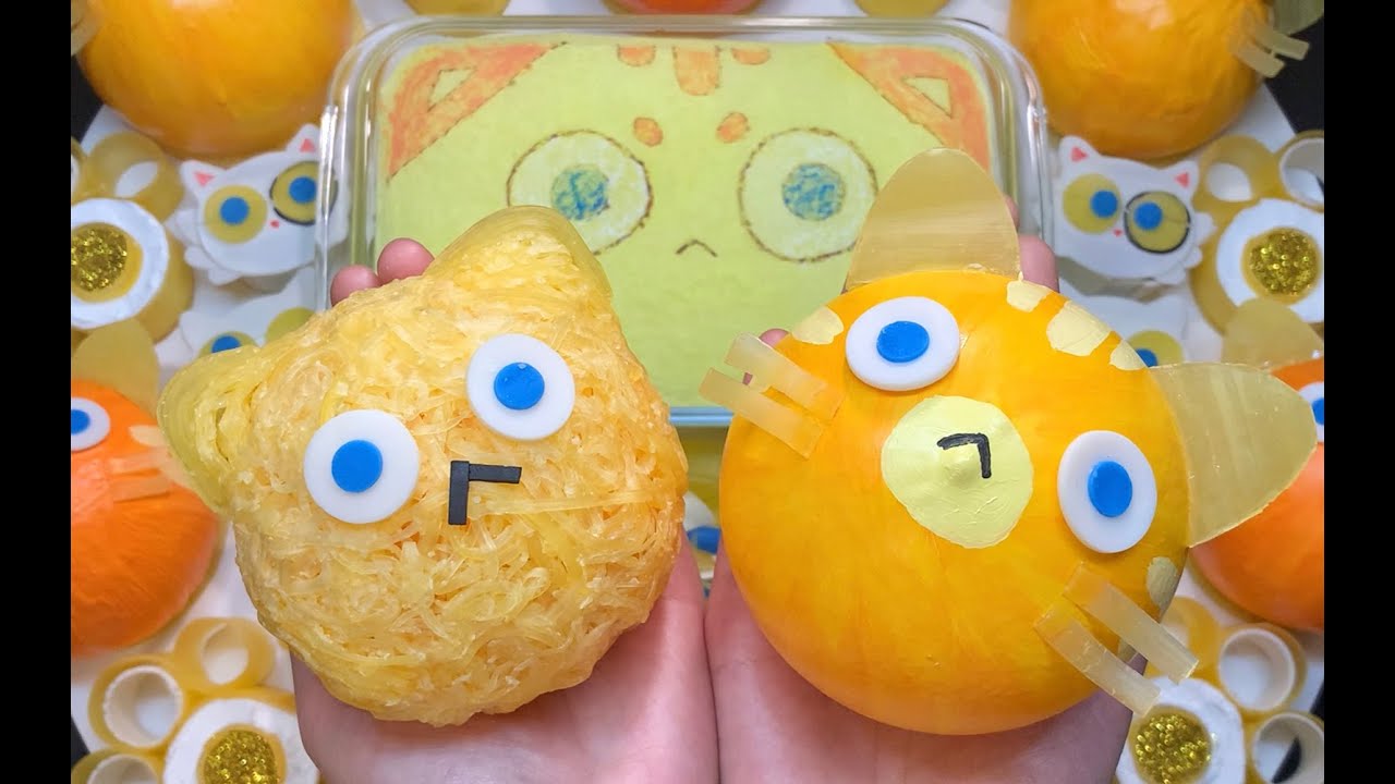 🐱ASMR SOAP🐱Soap boxes with foam and starch🍊Soap balls with starch🍊Inflatable iceberg mud🧁Ginger cat🐈