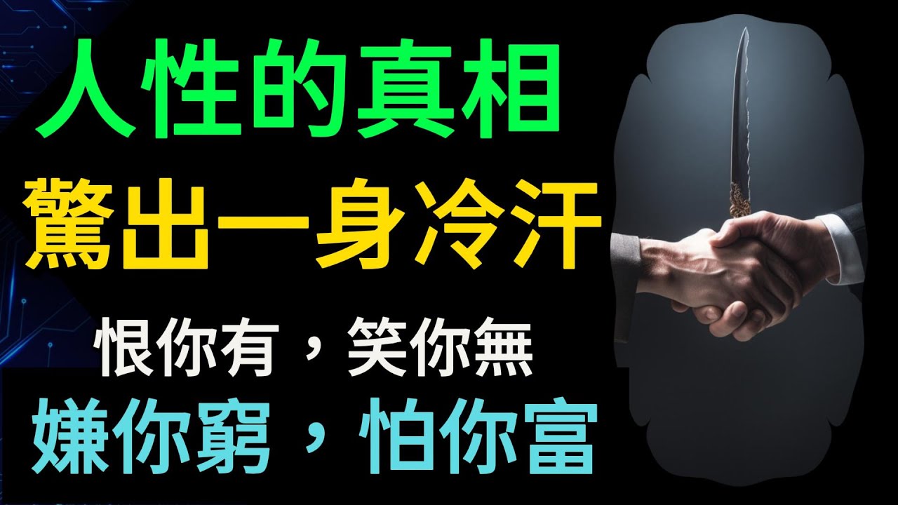 人性的真相，驚出一身冷汗！恨你有，笑你無，嫌你窮，怕你富！【財之道】  @財之道​