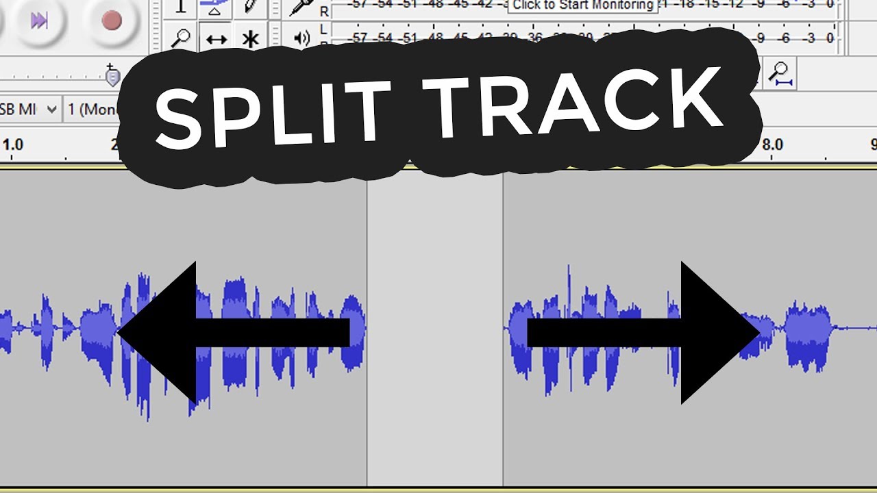 Как разделить аудио в Audacity