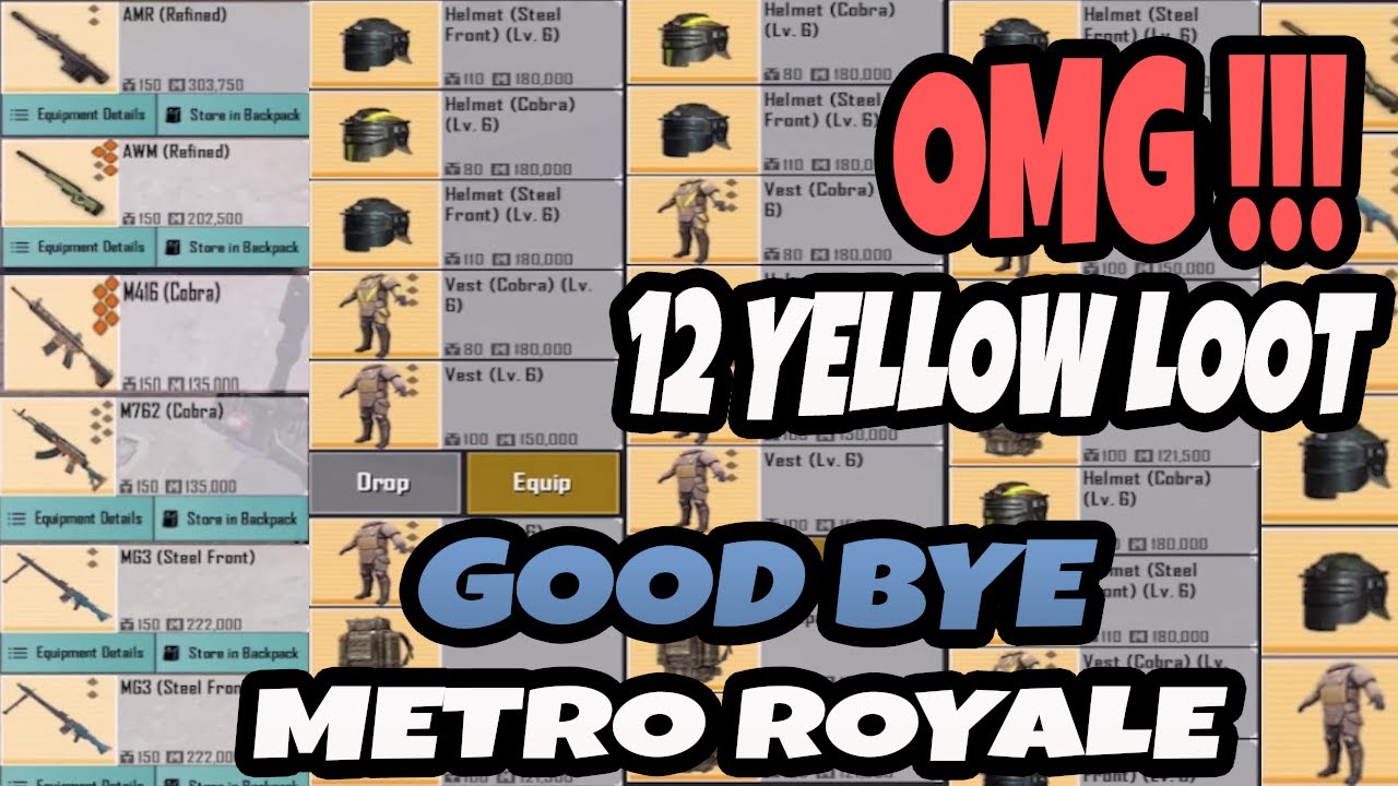 ВЕЗДЕ ЖЕЛТЫЙ - УДИВИТЕЛЬНЫЙ ЖЕЛТЫЙ ДОБЫЧ - ПОСЛЕДНЯЯ ИГРА - PUBG METRO ROYALE ГЛАВА 13