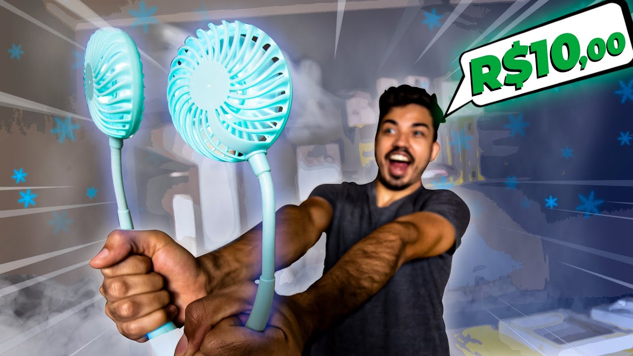 VENTILADOR DE PESCOÇO ME SURPREENDEU (unboxing + teste)
