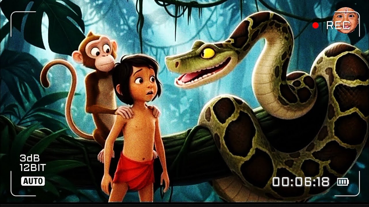 Kaa Hypnotizes the Monkeys While Mowgli Watches | Jungle Book Scene