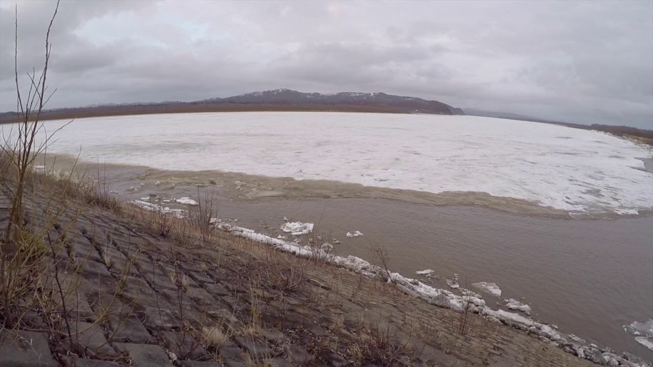 Break-up 2018 Kuskokwim River At Aniak, Alaska