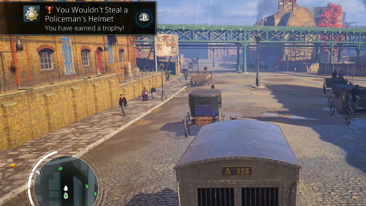 Hijack 20 Police vehicles easy way. You wouldn't steal a Policeman's helmet trophy AC Syndicate