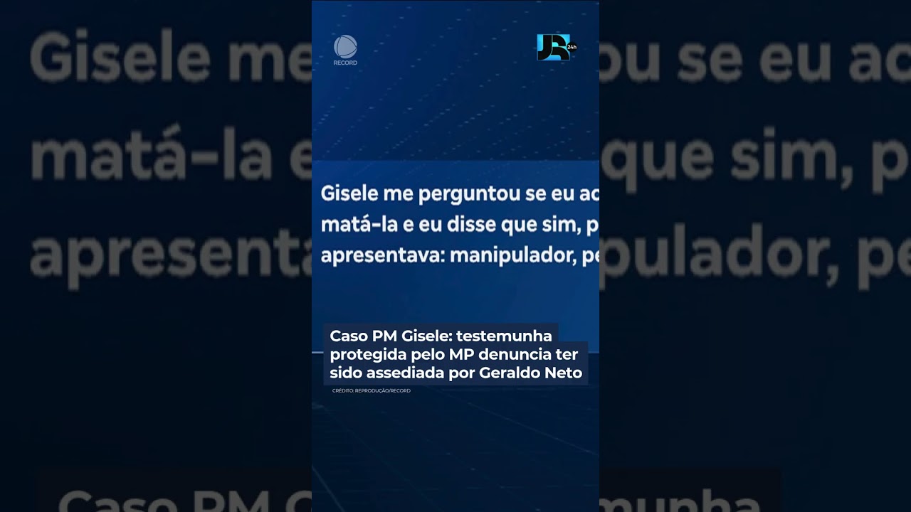 Testemunha protegida pelo MP denuncia ter sido assediada por Geraldo Neto #Shorts #JornalDaRecord