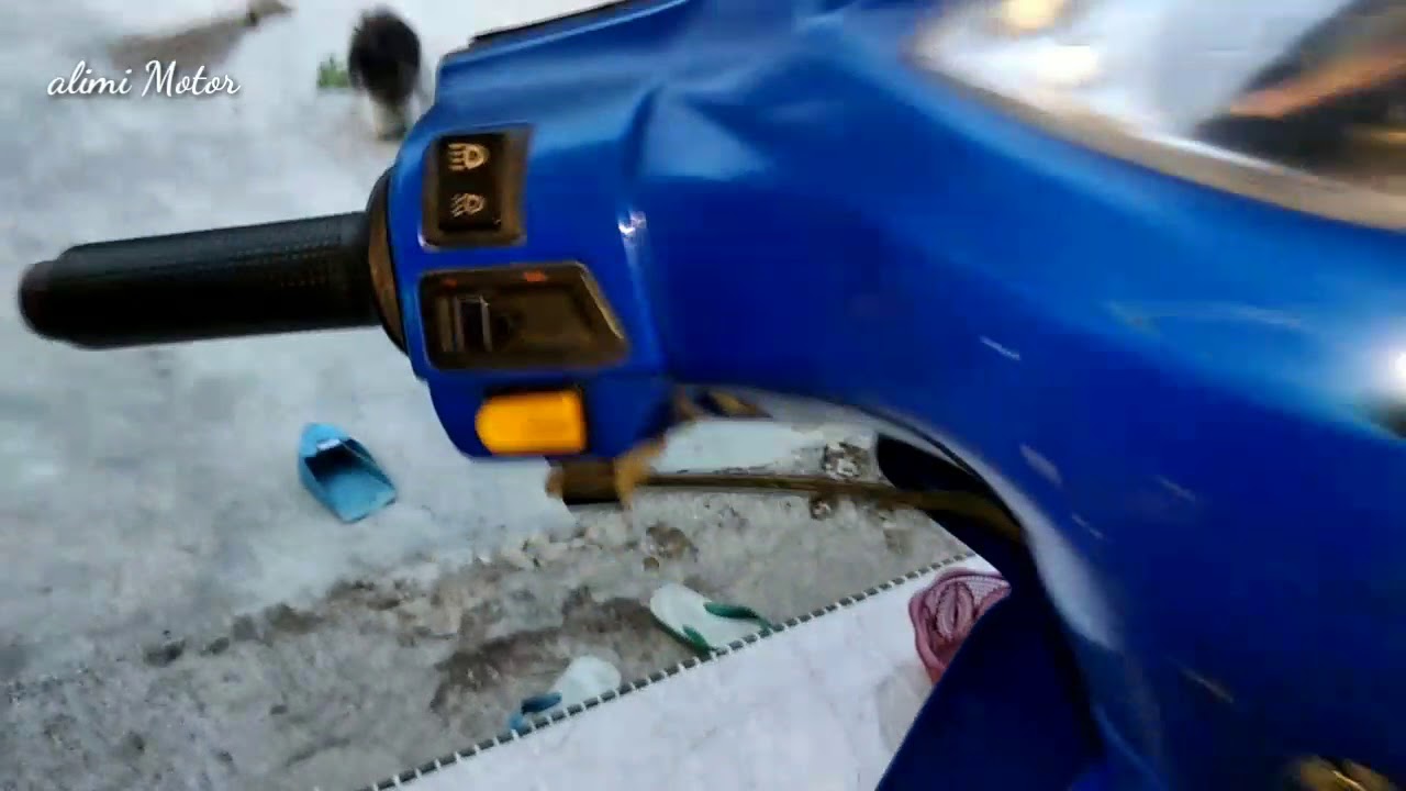 Lampu LED Rtd 3 sisi. Pemasangan pada motor shogun 125