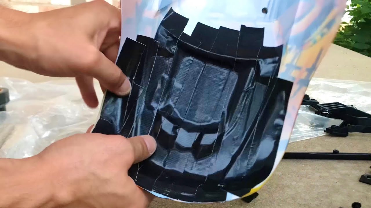Reinforcing My 1/10 Traxxas MAXX 4S Body Using GORILLA TAPE!!