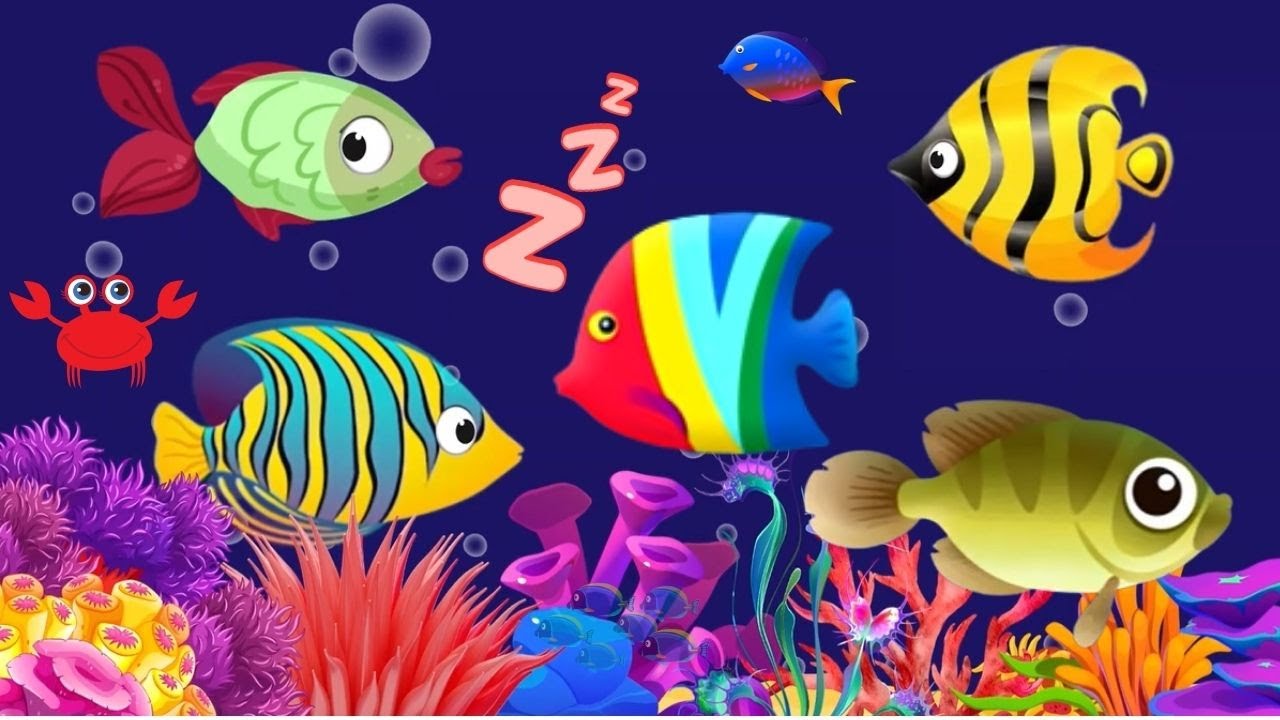 Baby Lullaby🐟Soothing fishes🐟Calming Undersea Animation🐟Aquarium #lullaby #sleepmusic #396