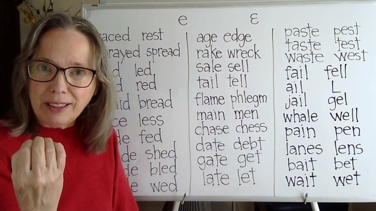 e and ε MINIMAL PAIRS and exercise
