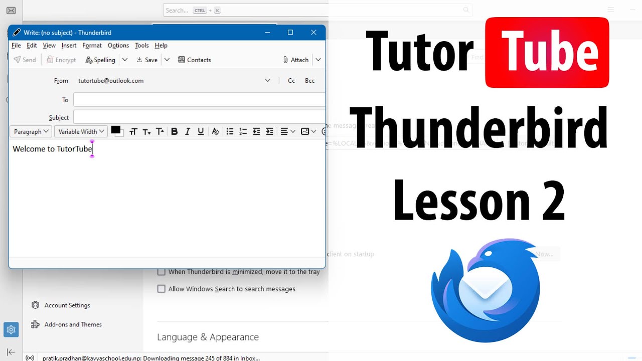 Thunderbird - Lesson 2 - Thunderbird Interface