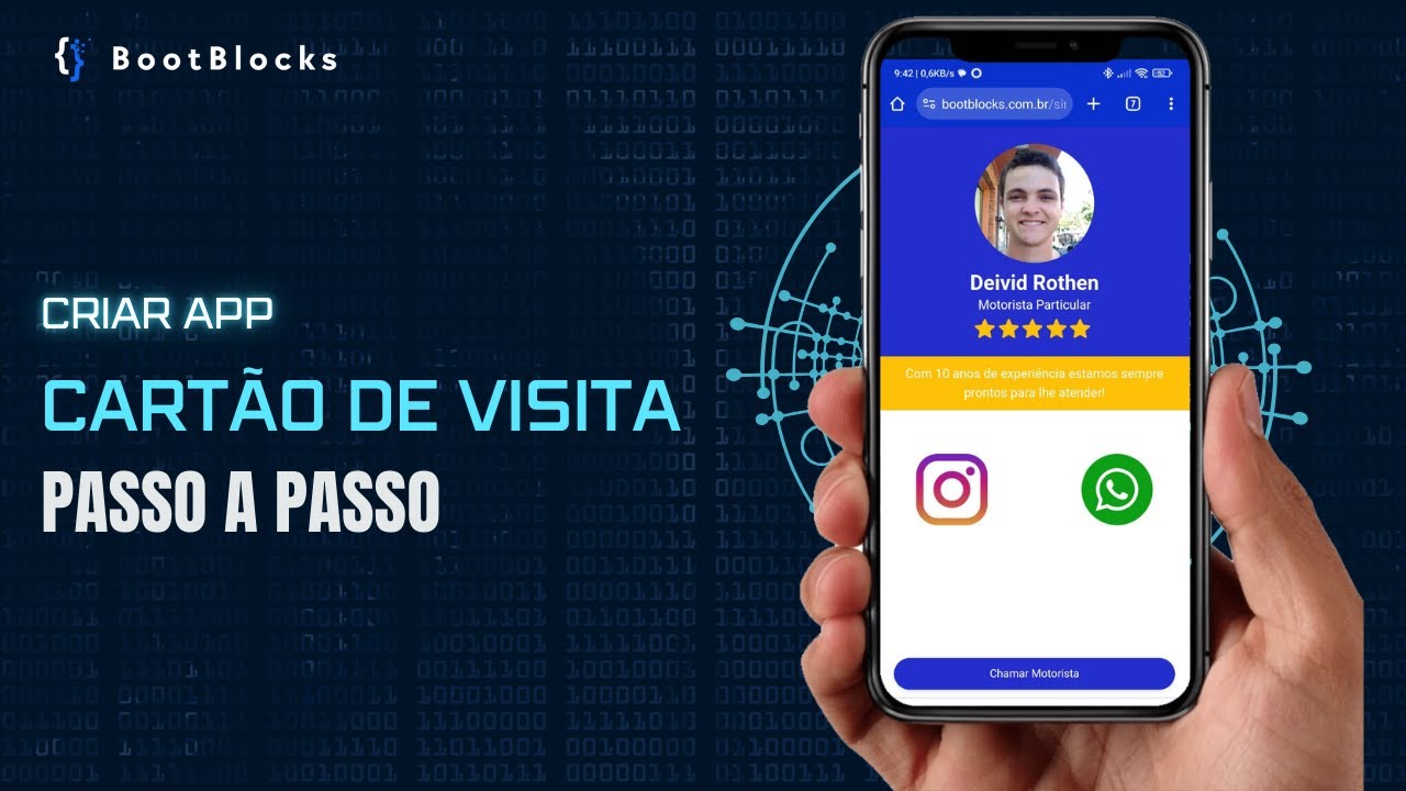 Criar aplicativo cartão visita digital