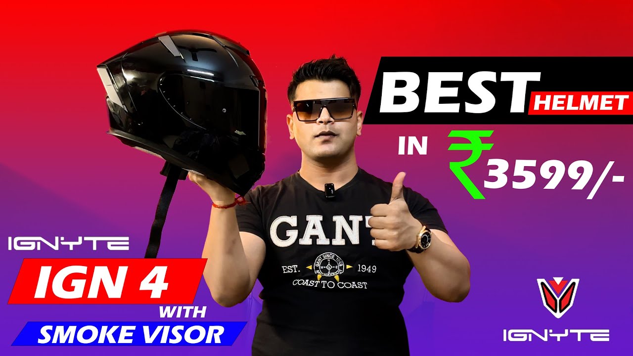 Finally! Ignyte IGN 4 with Smoke Visor😍 Ignyte IGN 4 Unboxing Review| Best Helmet Under 4000| Ignite