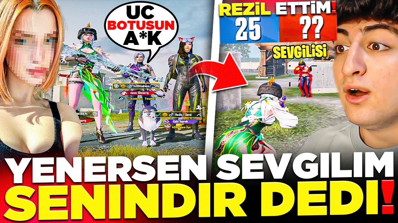 YENERSEN SEVGİLİM SENİN DEDİ❗ 1 LVL HESABIMLA DALGA GEÇİP HAKARET ETTİ 😡 (REZİL ETTİM❗) PUBG Mobile