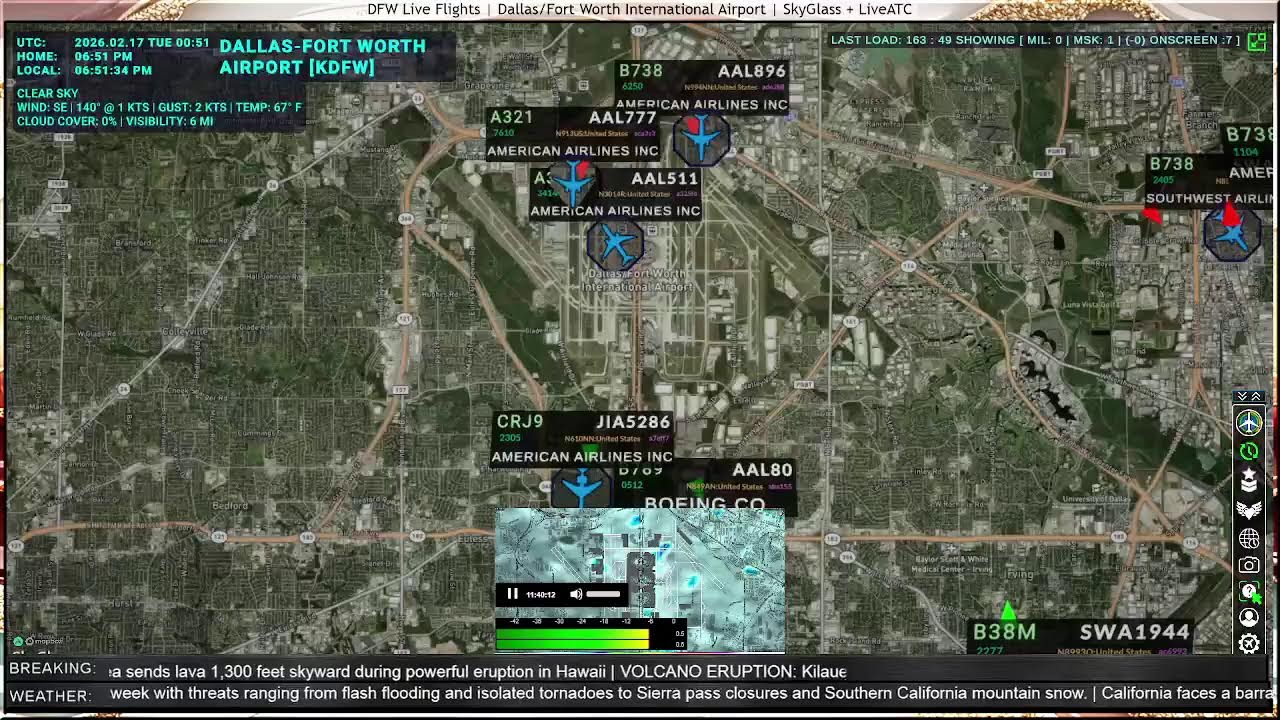 DFW Live Flights | Dallas/Fort Worth International Airport | SkyGlass + LiveATC