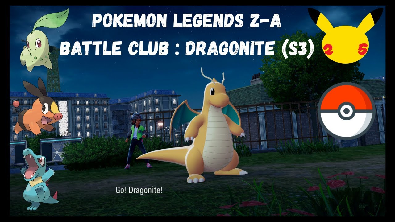 Pokémon Legends Z-A Battle Club Ranked Online Battles Season 3 Dragonite