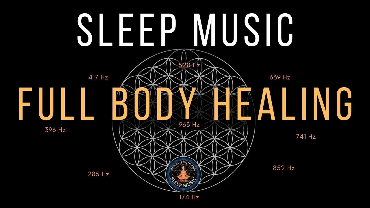 Full Body Healing with 528 Hz Solfeggio Frequencies ☯ BLACK SCREEN SLEEP MUSIC