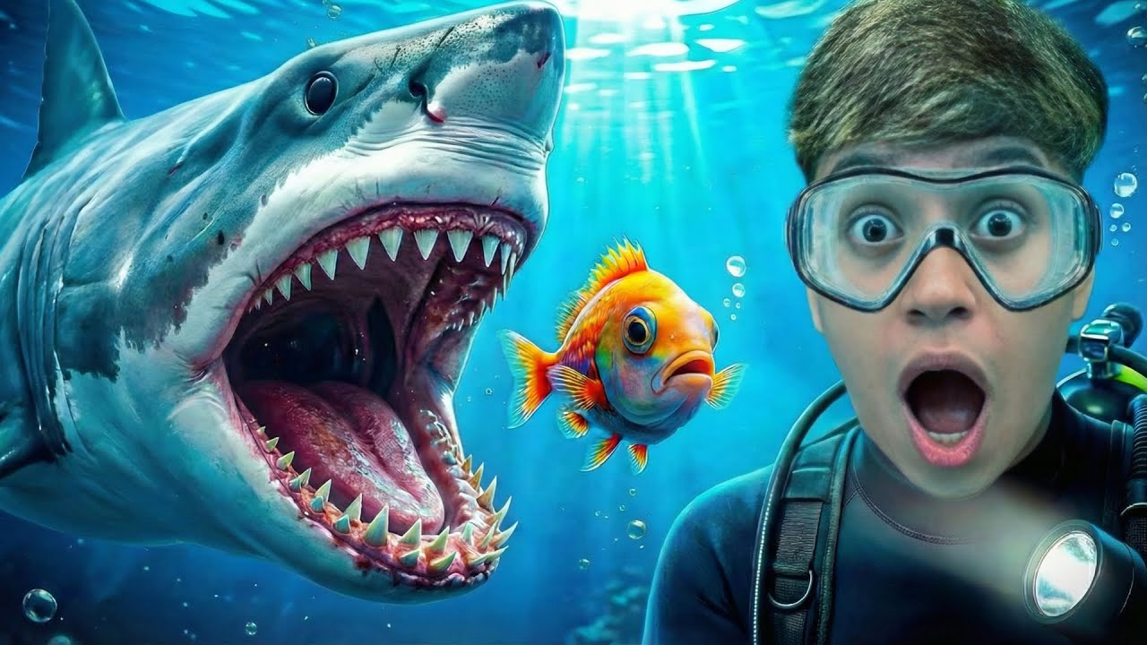 COMENDO PEIXES PARA VIRAR O MAIOR TUBARÃO DO ROBLOX!! 🦈