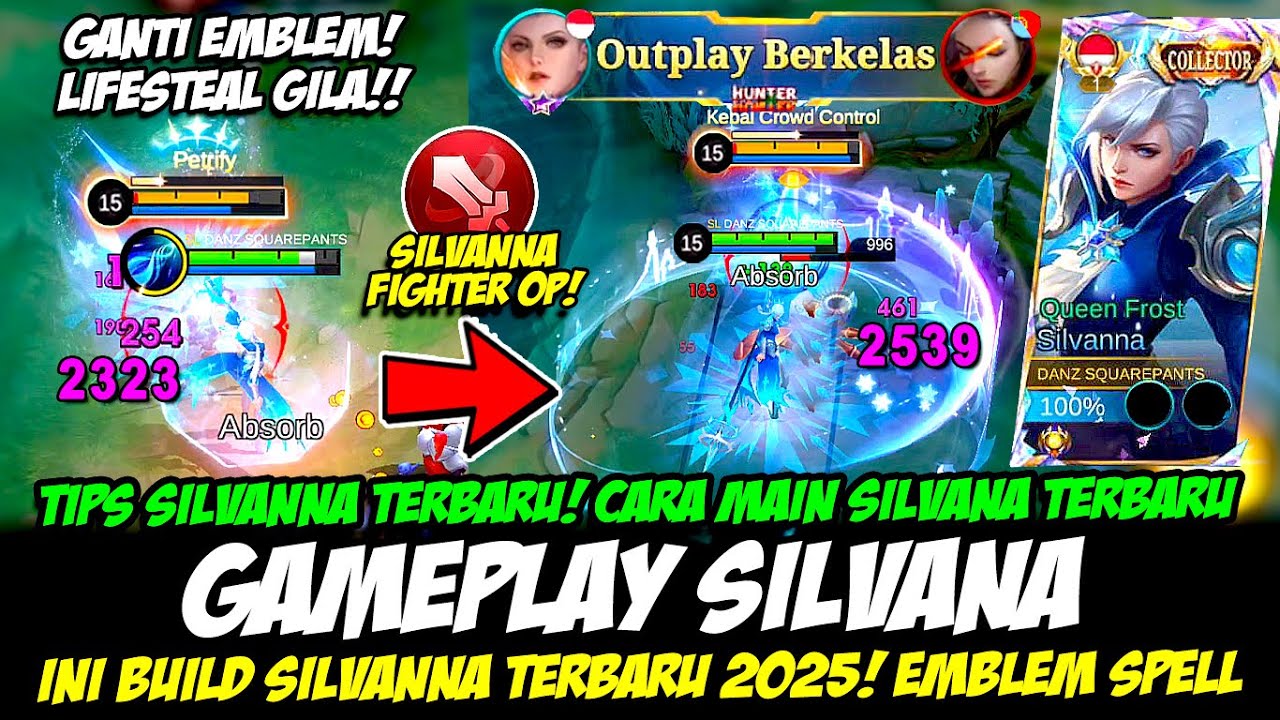 SILVANNA EMBLEM FIGHTER META❗TIPS MAIN SILVANNA SAKIT + LIFESTEAL GILA❗BUILD SILVANNA TERBARU 2025❗