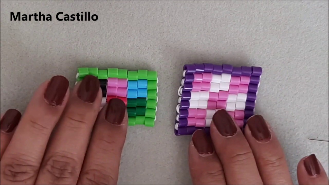 PUNTADA CUADRADA CON CUENTAS HAMA BEADS/SQUARE STITCH