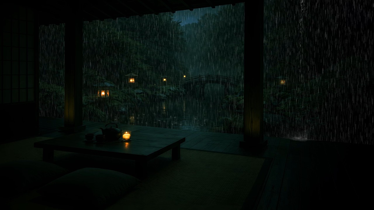 Soft Rain in a Tranquil Garden (No Ads) 🌧 | Gentle Rain Sounds for Deep Sleep & Relaxation Ambience