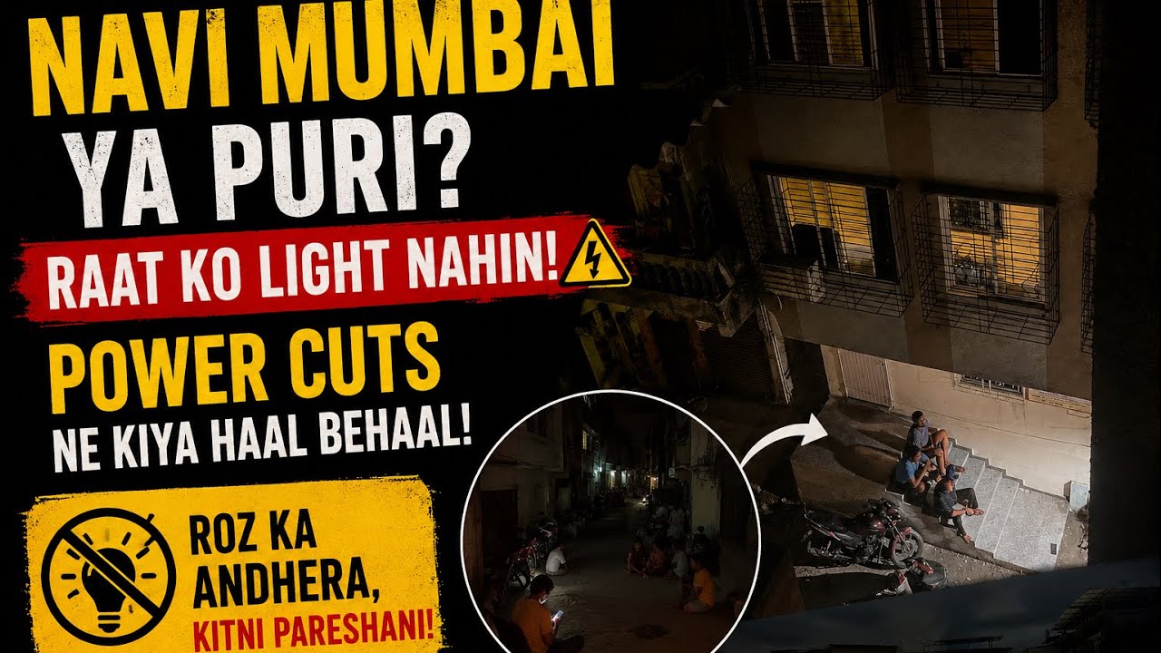     Navi Mumbai Mein Roz Roz Power Cut! ⚡😡||Raat Bhar Light Nahi! Light Gayi, Log Sadak Par Aa Gaye!