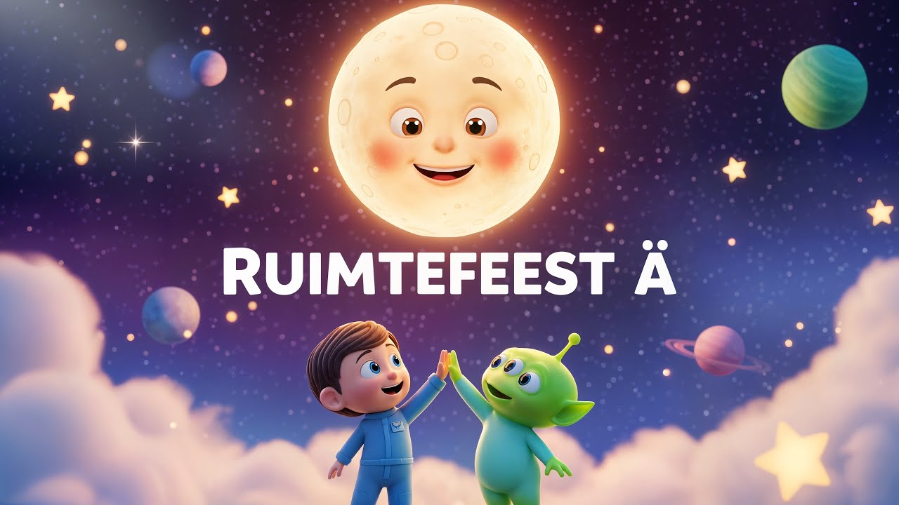 Vrolijk Ruimtefeest voor Kinderen 🌙✨ | 3D Muziek & Dans