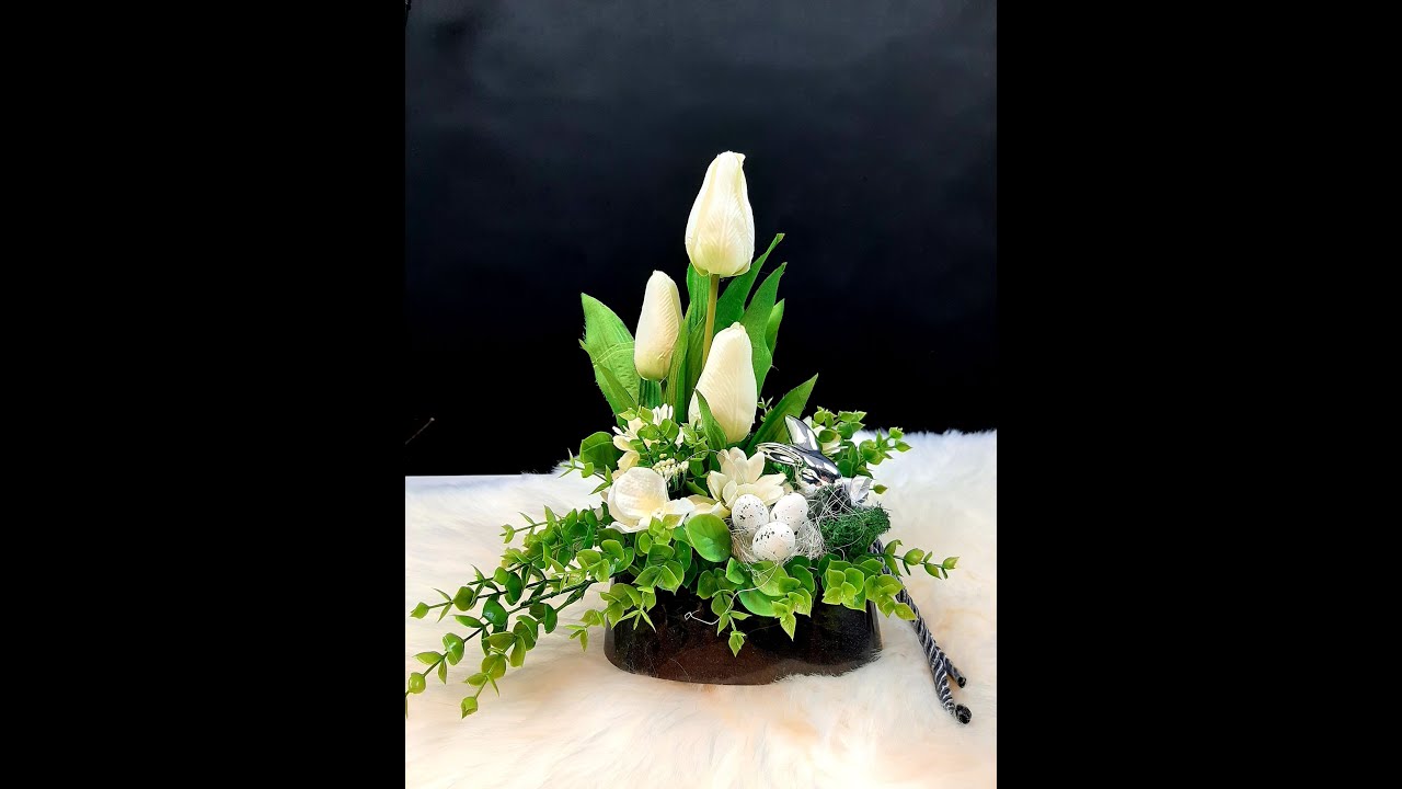 Stroik Wielkanocny ze srebrnym zajączkiem / DIY / Easter/ Ostern/ jak zrobić