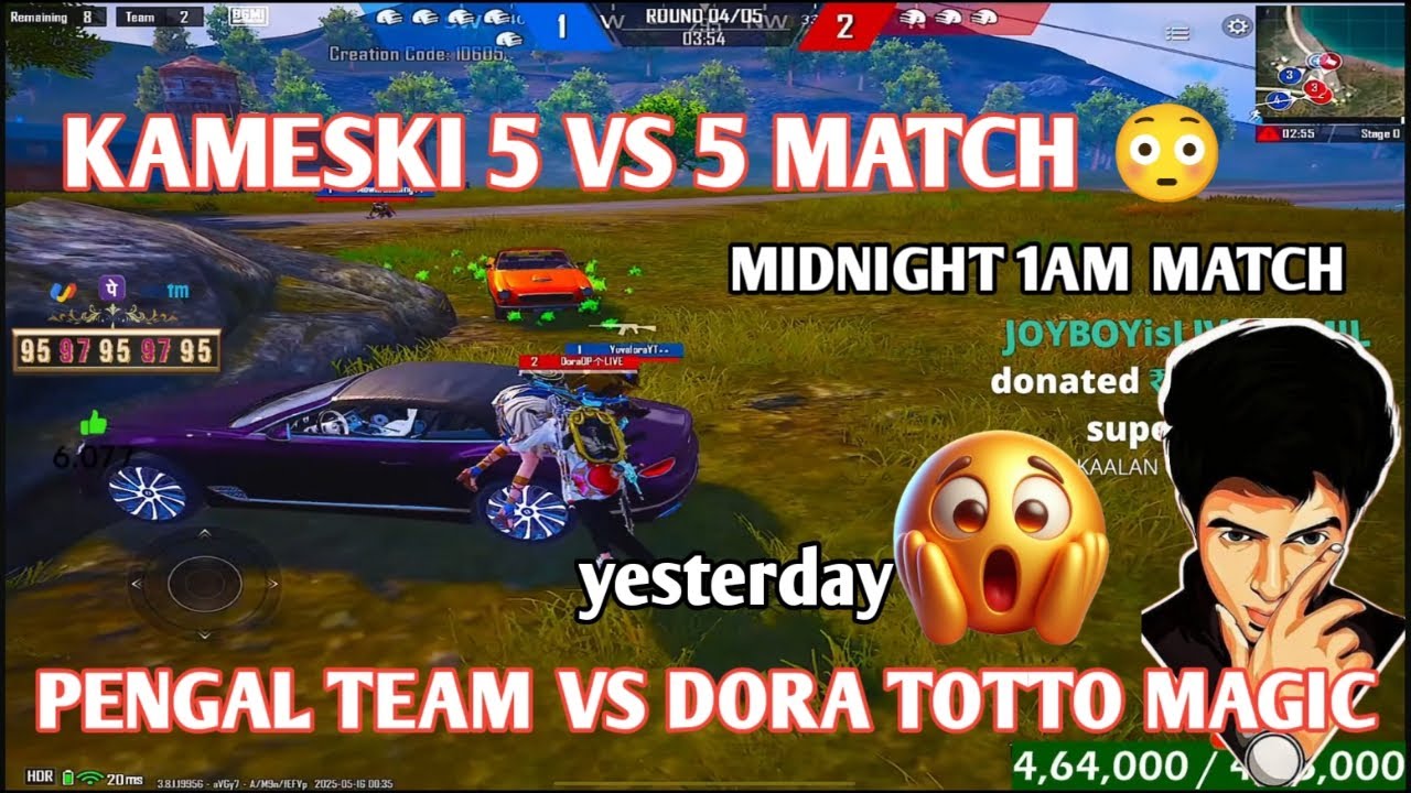 5 vs 5 MATCH 😳 PENGAL TEAM VS DORA TOTTO MAGIC 🔥 12 MINUTES #madan #bgmi #madanop #bgmilive