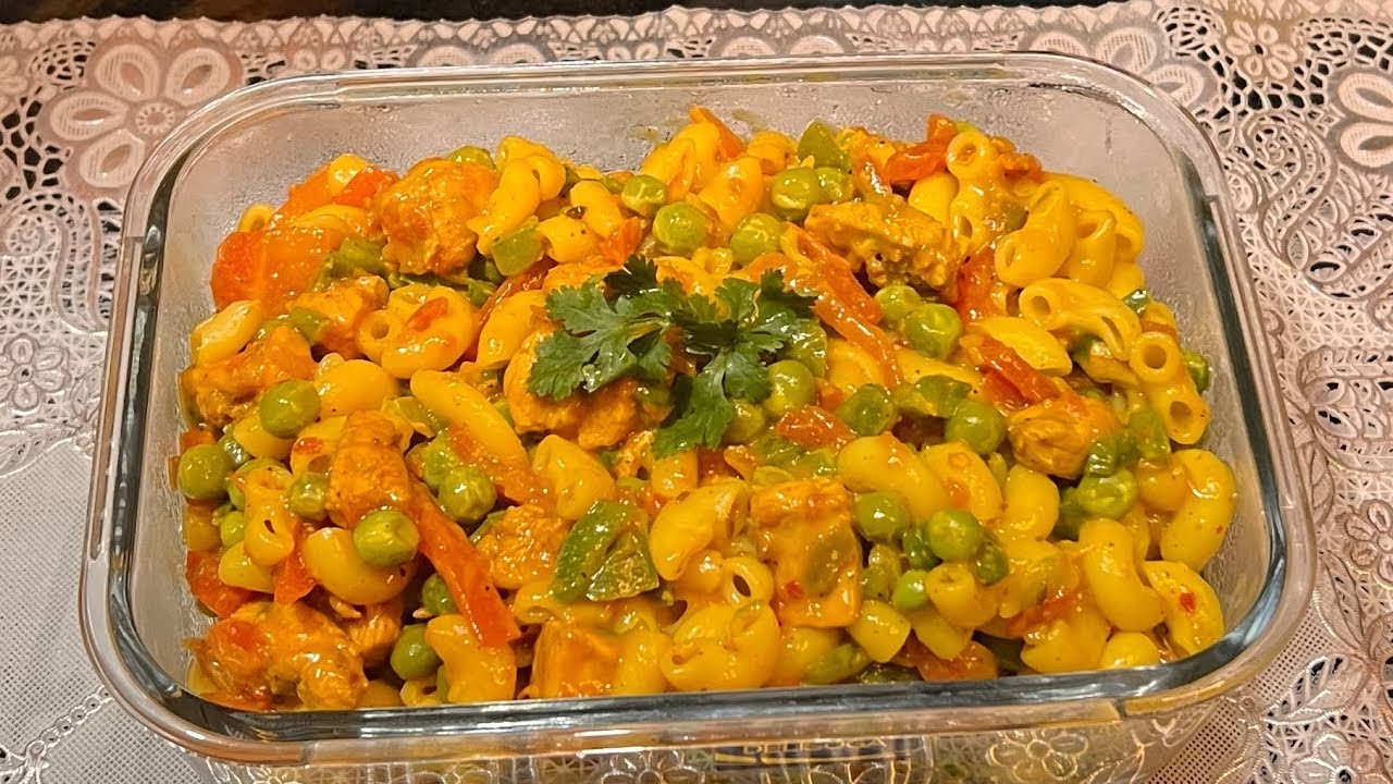 Ramadan special Rainbow Chicken Vegetable Macaroni Recipe #macaronirecipe #rainbowpasta