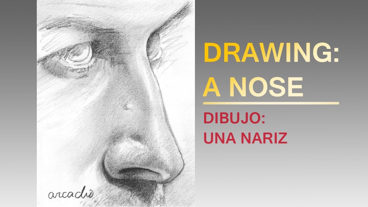 How to draw a male nose / Cómo dibujar una nariz masculina.