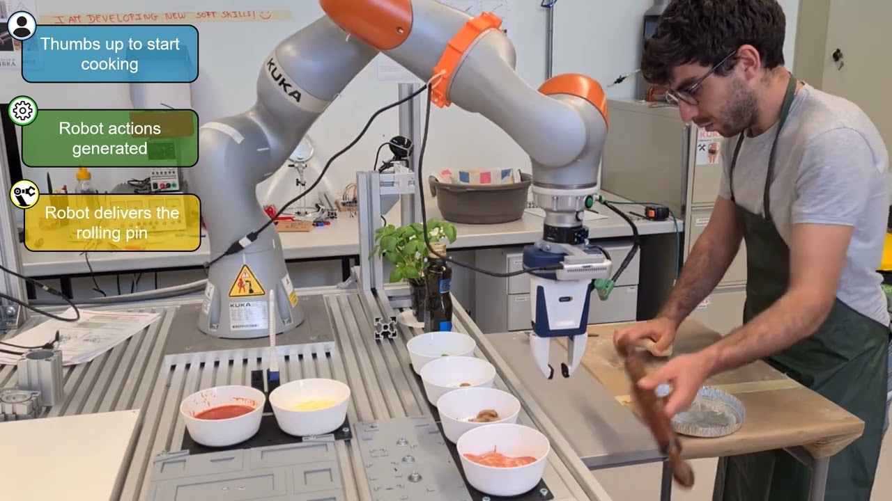 Pizza Cooking Assisted by a Robot Powered by Large Multimodal Models