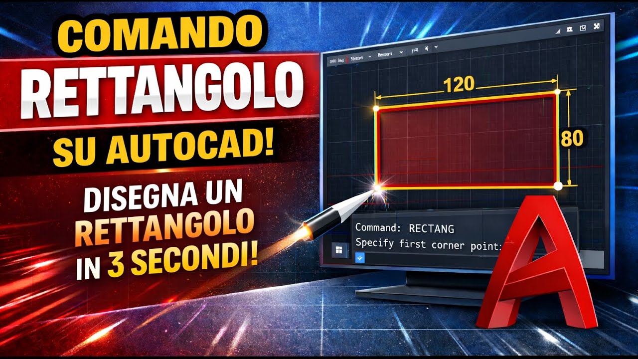 Comando RETTANGOLO più veloce con il tasto TAB! 💡 | Trucchetto CAD