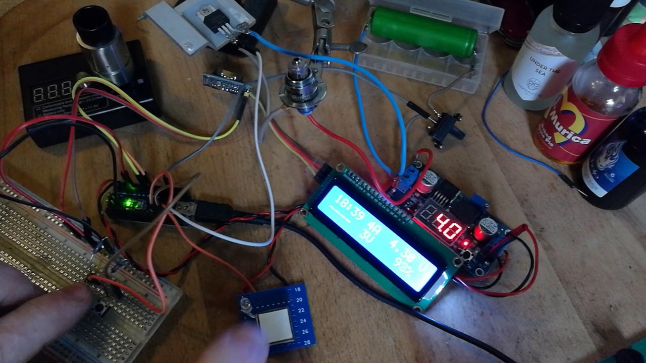 Arduino Nano Dampfer Vape Mod  PWM I2C Clock LCD