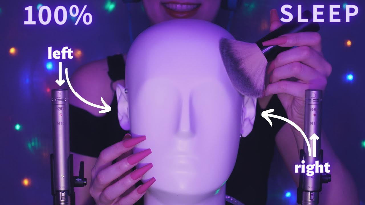 Asmr Binaural Mic Scratching , Massage ,Tapping & Brushing | Hypnotic Asmr No Talking for Sleep 1H
