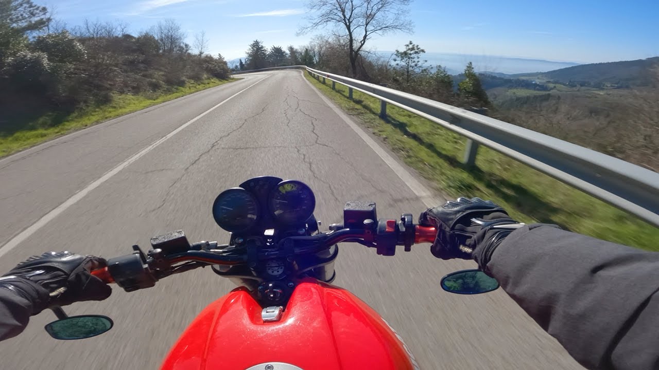 Ducati Monster 695 POV Ride in the Hills | Enjoying the Sunny Day and Exhaust Sound 🏍️🔆