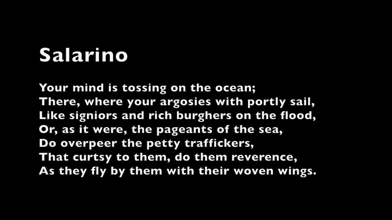 Merchant of Venice / music with text from Act 1 Scene 1