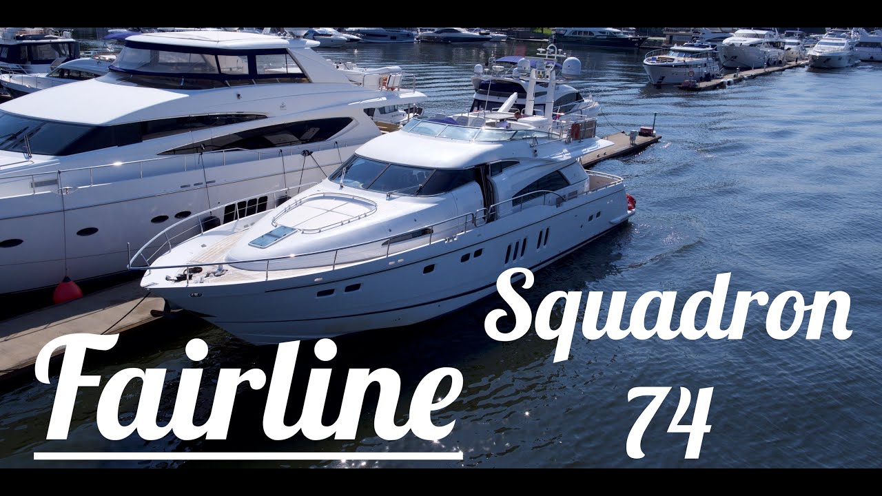 NaVode огромная лодка 24 метра Fairline Squadron 74