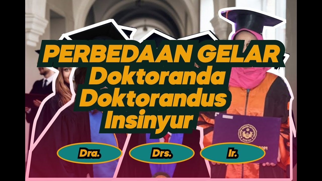 BARU TAU TERNYATA PERBEDAAN GELAR DRS DAN DRA DAN INSIYUR