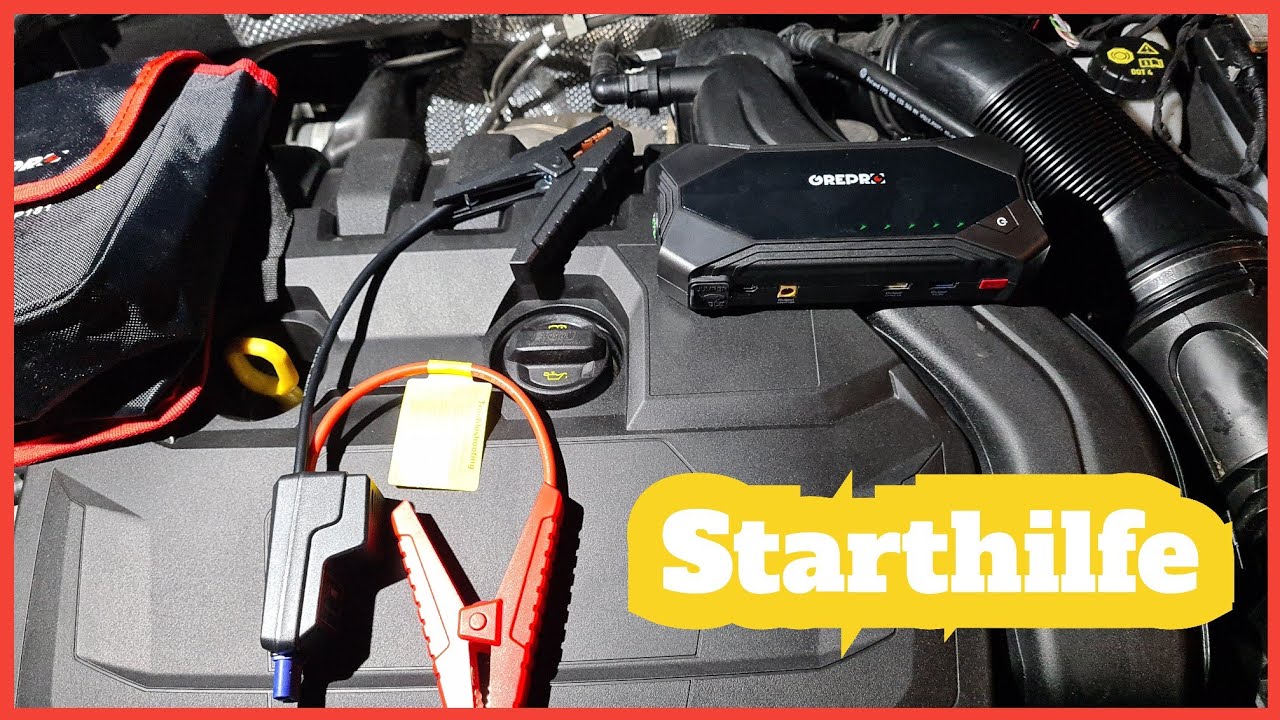 Auto Starthilfe mit Powerbank GREPRO 3000A  für Benziner und Diesel bis 7.0 l