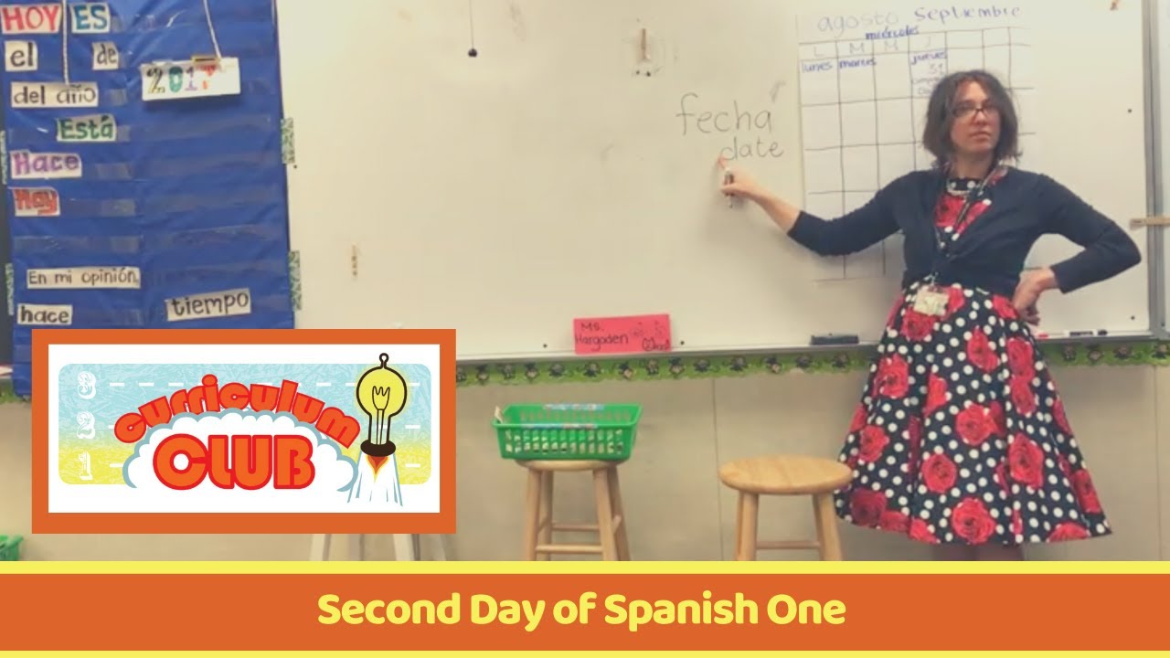 First Week of School - Spanish One - First Days of School - Calendar and Card Talk - 9/1/2017