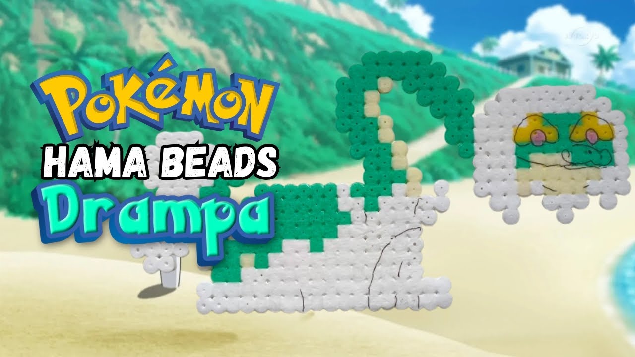 Drampa Hama Beads Pokémon 🐉 Pixel Art Time Lapse