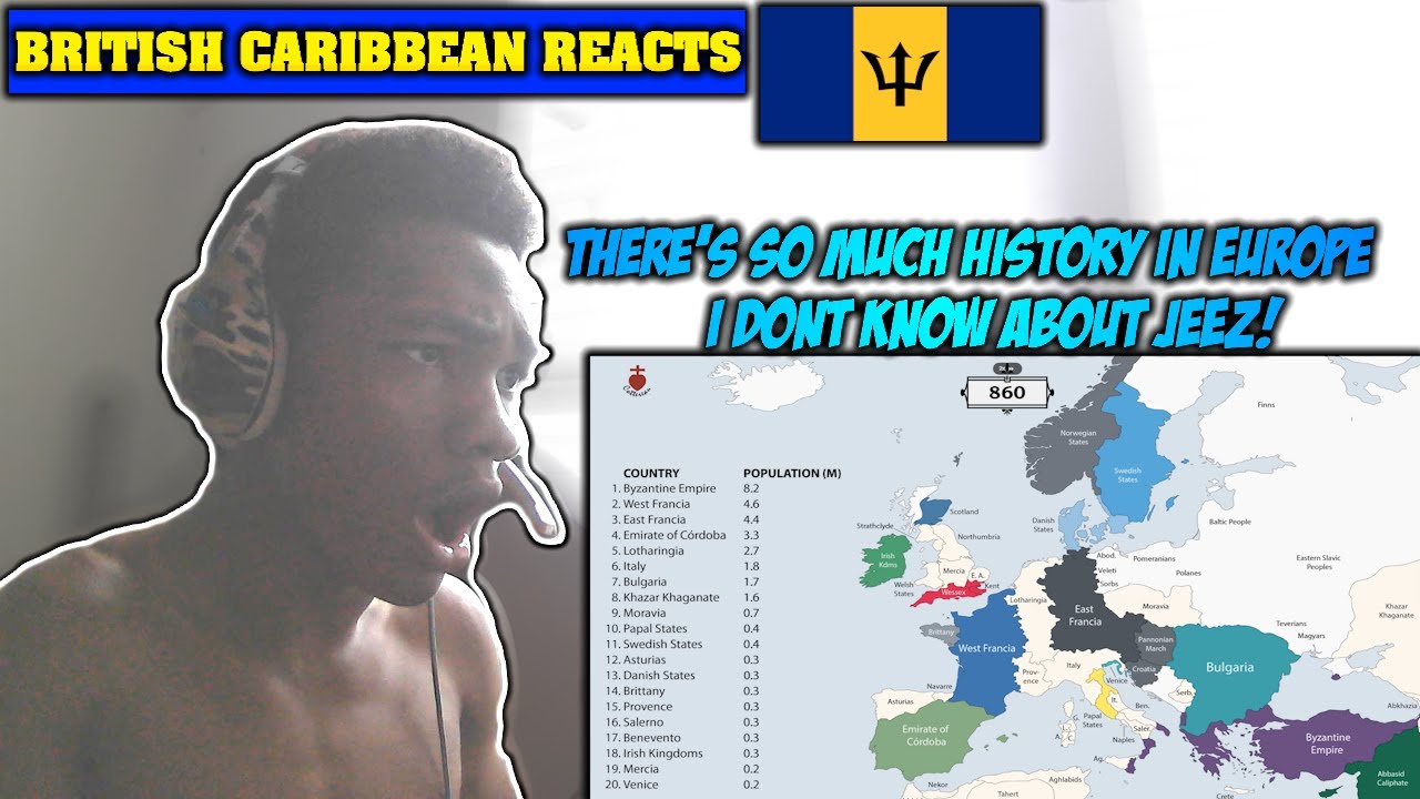 british caribbean reacts to The History of Europe: Every Year european history reaction #history