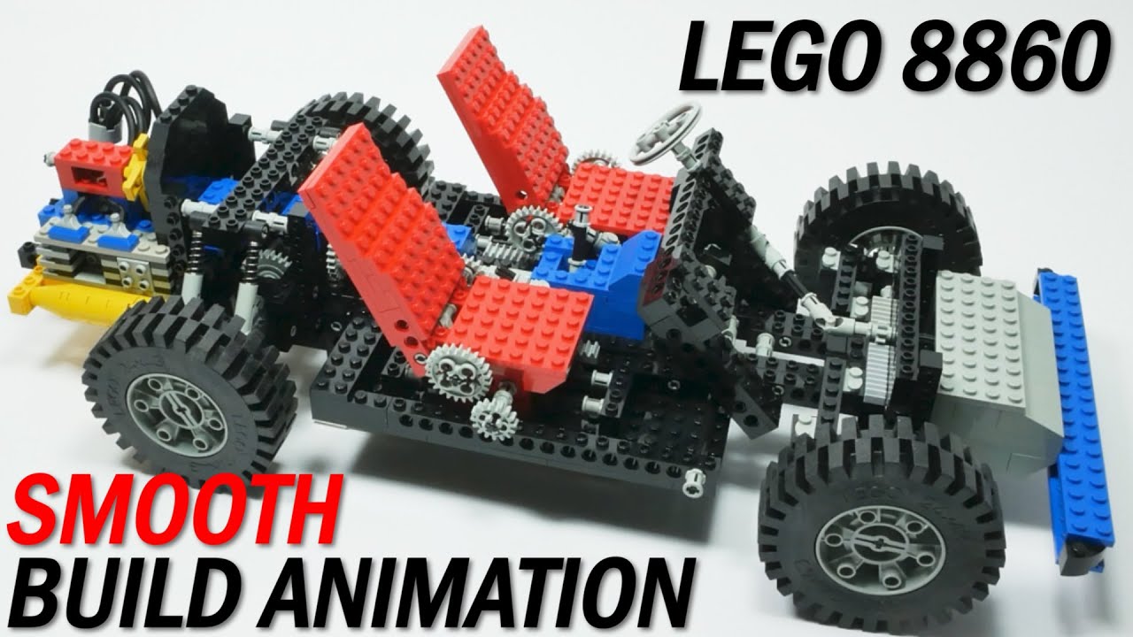 LEGO 8860 CAR CHASSIS - BUILD ANIMATION - SUPER SMOOTH