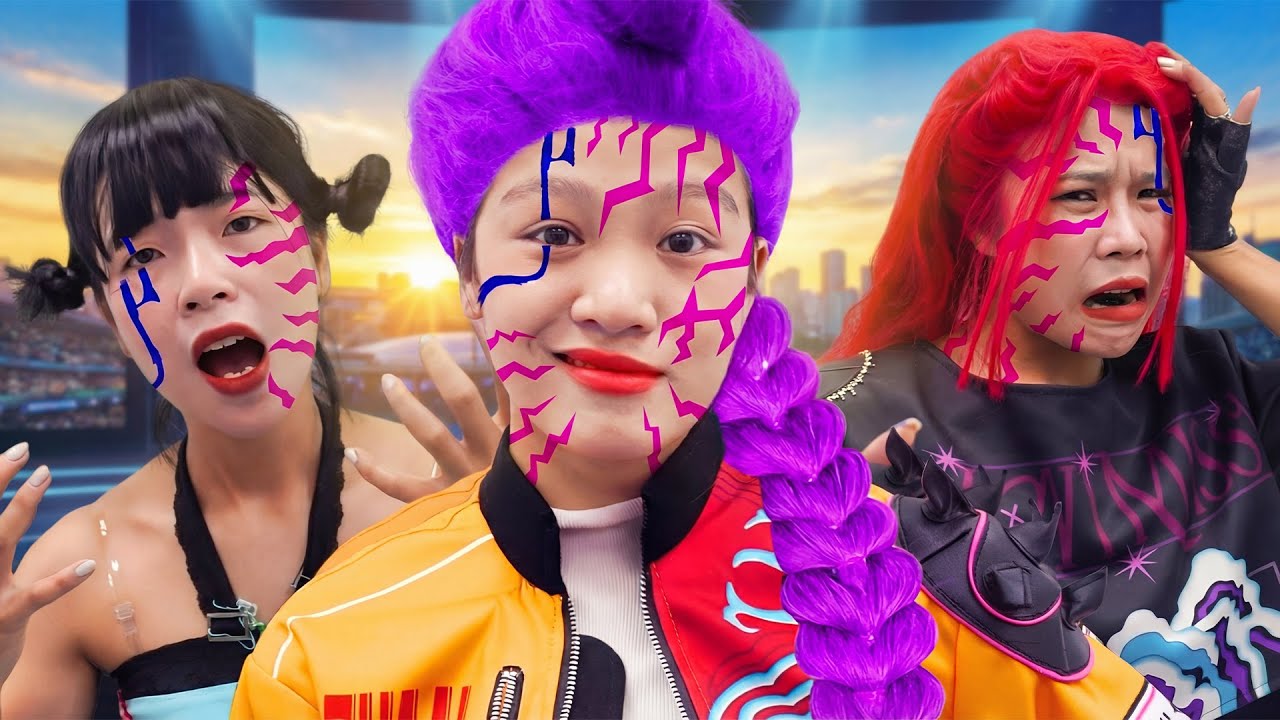 Rumi, Mira y Zoey se transforman en demoniost – Cazadores de Demonios K-pop en la vida real