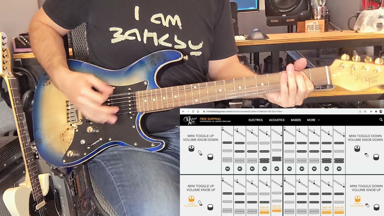 Michael Kelly Custom Collection 60 Burl Ultra | Better than a strat? (Stereo Demo & sounds) pt. 3