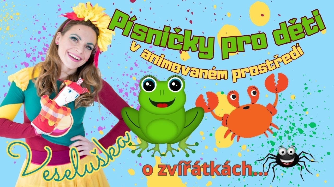 PÍSNIČKY PRO DĚTI o zvířátkách v animovaném prostředí – VESELUŠKA #pisnickyprodeti #prodeti