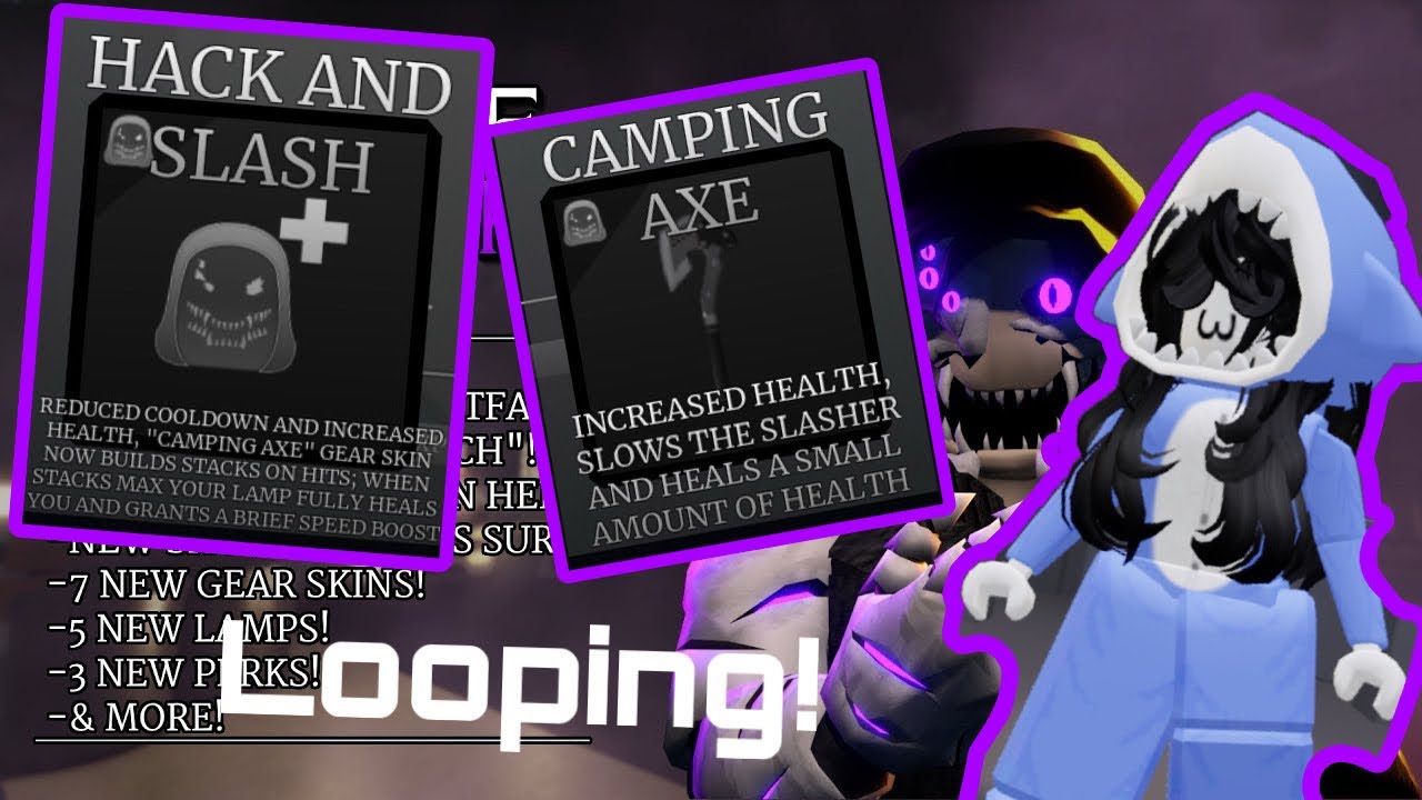 Roblox Survive the night | Camping axe + Hack and slash | OP | Looping | Gameplay