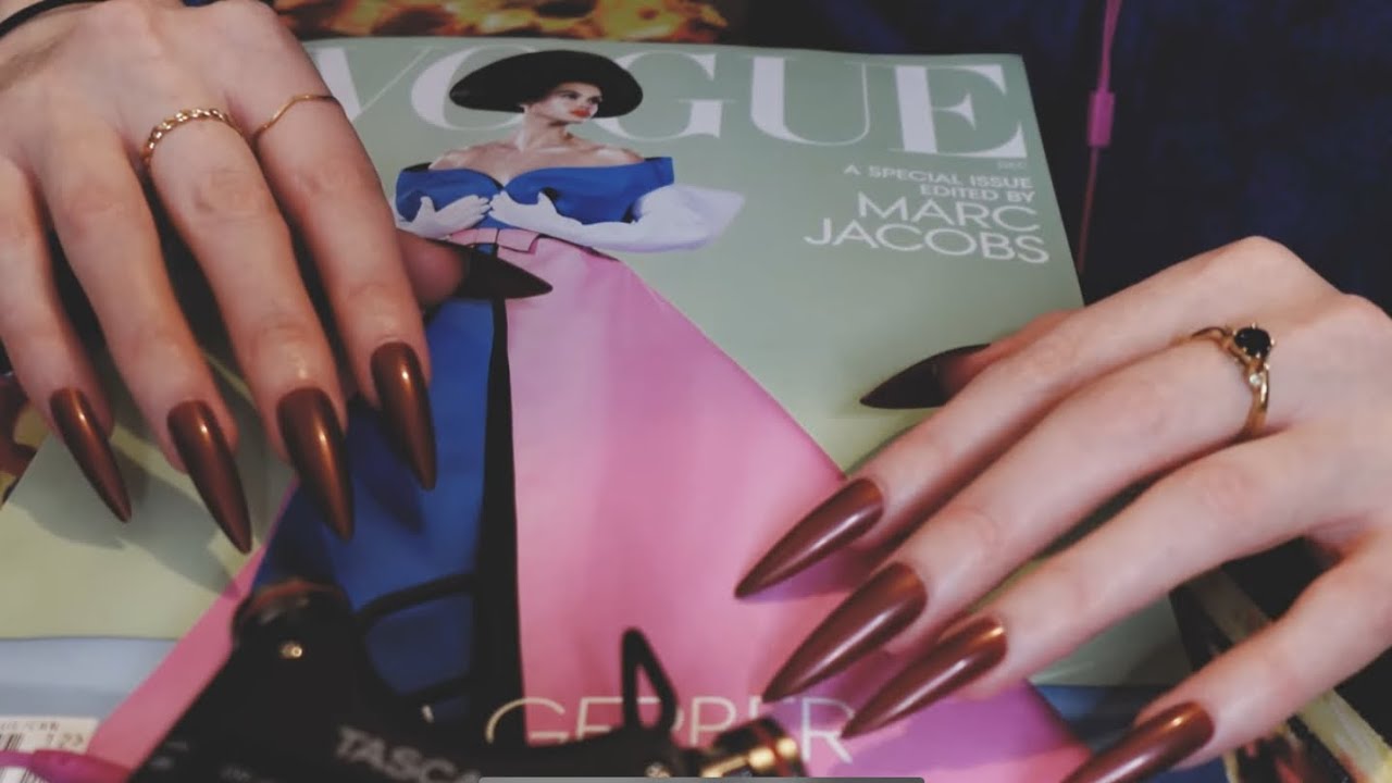 Vogue Magazine ASMR (Dec 2024) - Flip Through, Tapping/Scratching - No Talking
