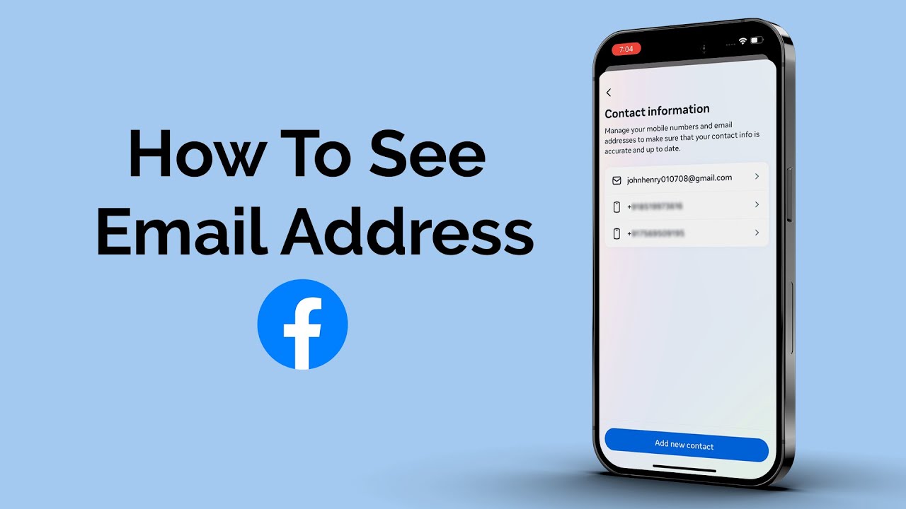 Как увидеть адрес электронной почты на Facebook?